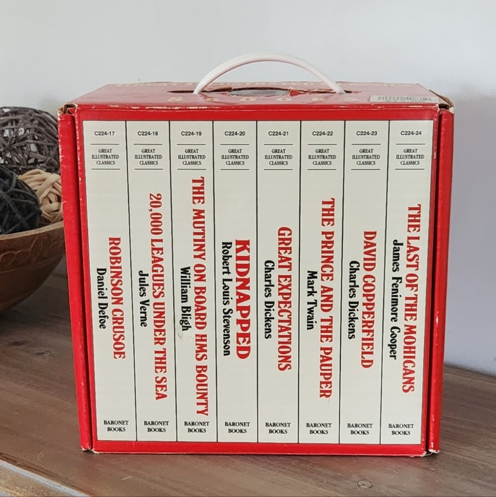 VINTAGE Great Illustrated Classics Boxed Set - 8 Hardcover Books - Baronet